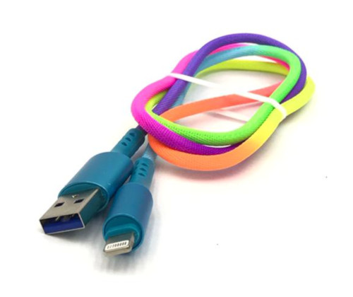 USB to Lightning Data & Charging Cable (Rainbow Colour) 1m